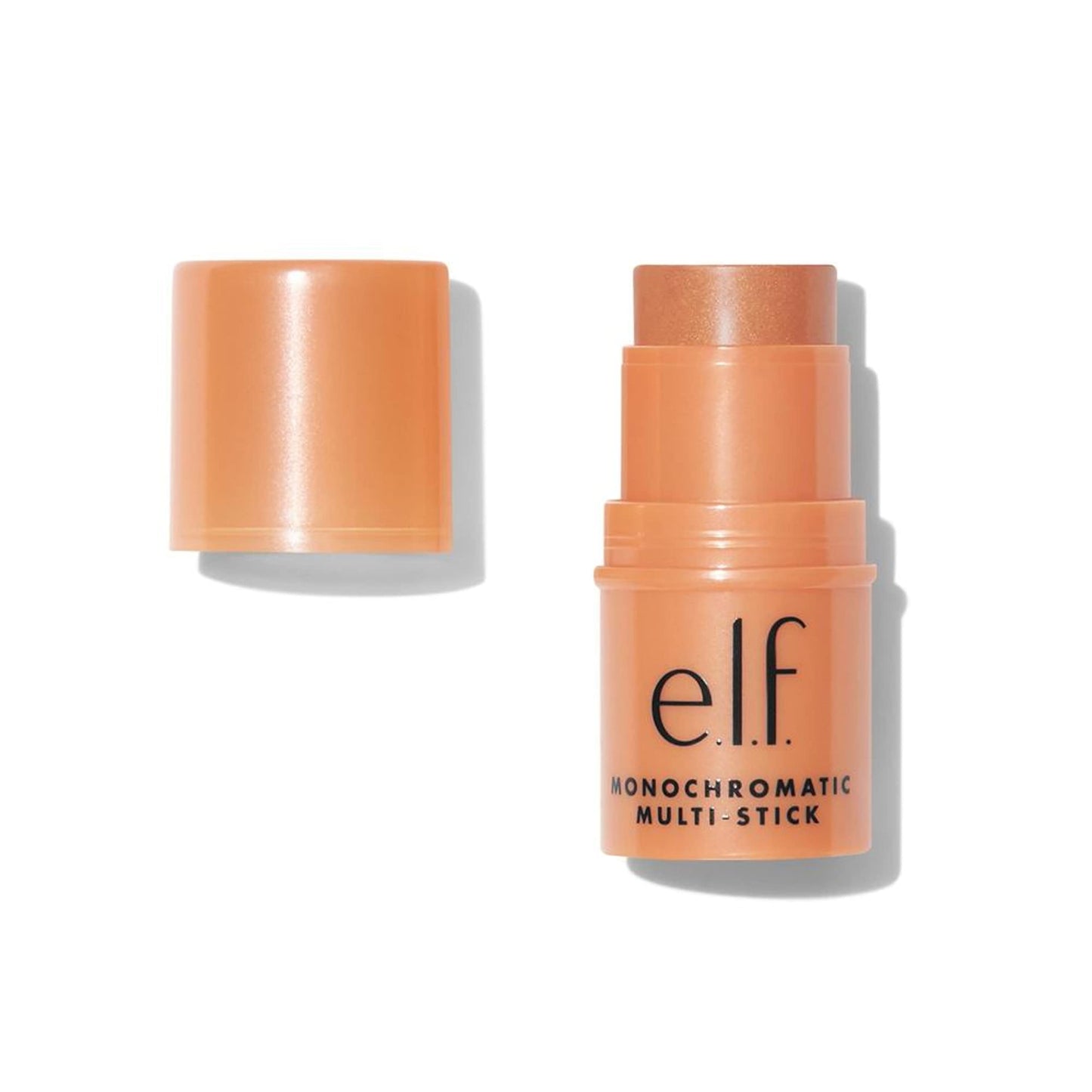 e.l.f. Monochromatic Multi Stick, Luxuriously Creamy & Blendable Color, For Eyes, Lips & Cheeks, Glistening Peach, 0.17 Oz (5g)