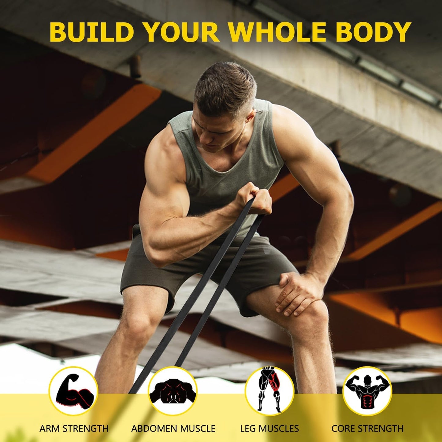 Pull Up Bands, Resistance Bands, Pull Up Assistance Band Resistance Exercise Bands for Men & Women Working Out, Body Stretching, Physical Therapy, Muscle Training