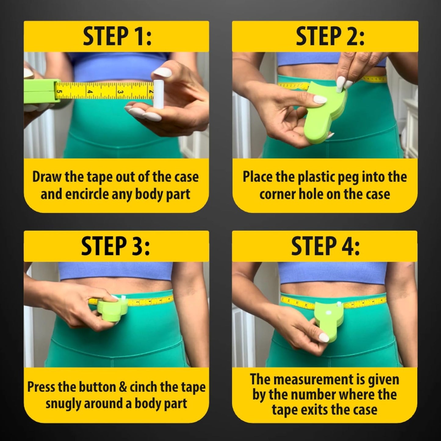 Perfect Body Tape Measure - 80 Inch Automatic Telescopic Tape Measure - Retractable Measuring Tape for Body: Waist, Hip, Bust, Arms, and More (White - 80 inch)