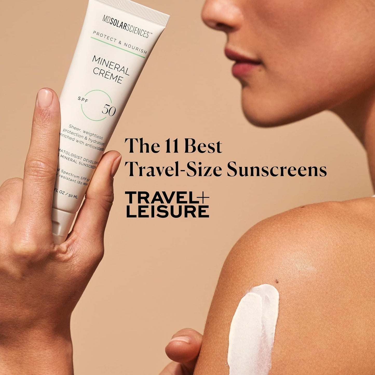 MDSolarSciences Mineral Crème Sunscreen SPF 50 | Water-Resistant, Broad Spectrum UV Protection | Zinc Oxide Formula with Antioxidants | No White Cast, Sheer Matte Finish for All Skin Types (1.7 Fl Oz)