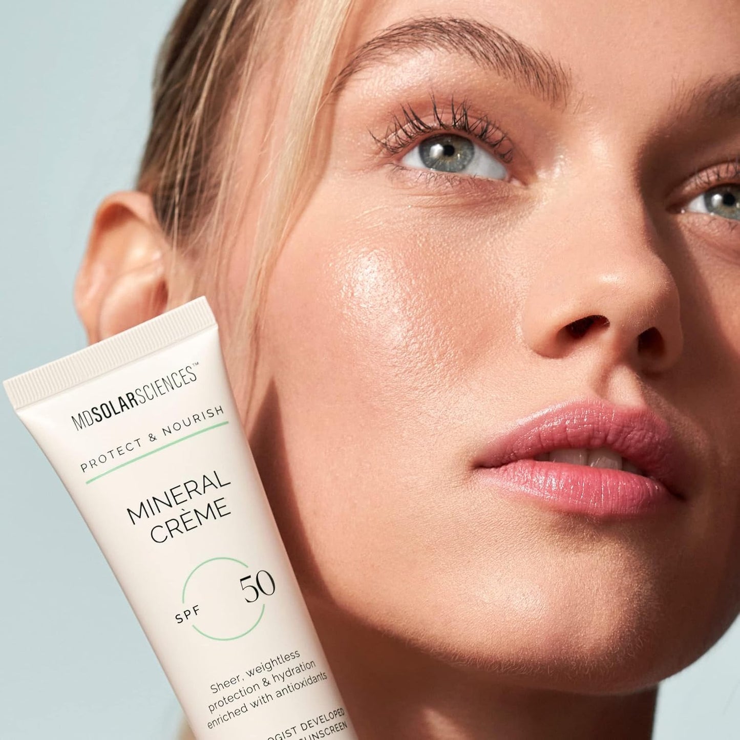 MDSolarSciences Mineral Crème Sunscreen SPF 50 | Water-Resistant, Broad Spectrum UV Protection | Zinc Oxide Formula with Antioxidants | No White Cast, Sheer Matte Finish for All Skin Types (1.7 Fl Oz)