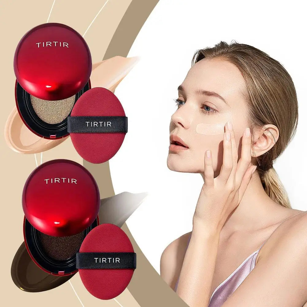 Waterproof Red Cushion Concealer Foundation – Lightweight, Matte, Moisturizing Base