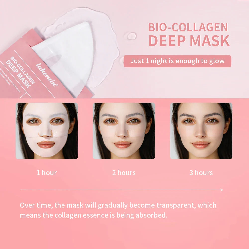 Real Deep Mask Collagen Hydrating Overnight Hydrogel Mask Elasticity Improvement Pore Minimizing