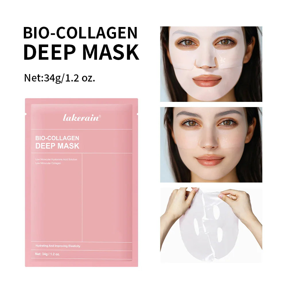 Real Deep Mask Collagen Hydrating Overnight Hydrogel Mask Elasticity Improvement Pore Minimizing