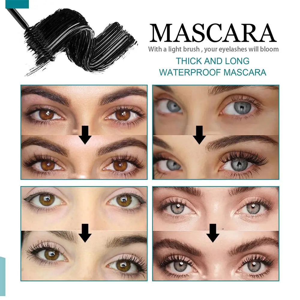 Waterproof Curling & Volumizing Mascara – Extra Length & Natural Black Lash Extension