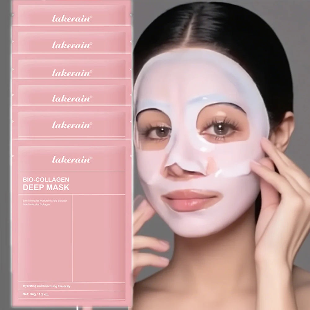 Real Deep Mask Collagen Hydrating Overnight Hydrogel Mask Elasticity Improvement Pore Minimizing