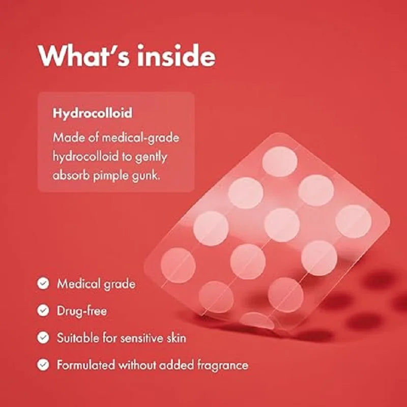 Hydrocolloid Pimple Patches for Face & Whiteheads – Night Healing Dots