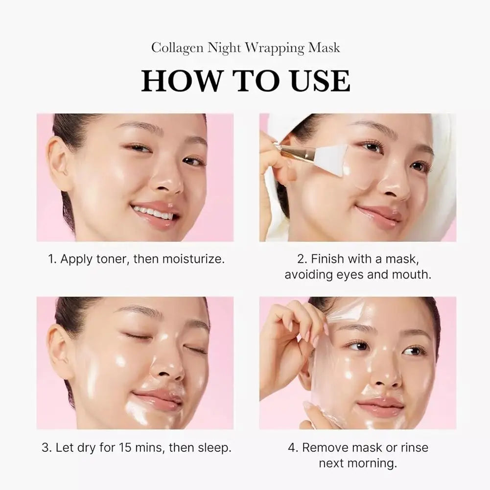 Collagen Overnight Peel-Off Mask 75ml – Deep Hydration Korean Night Cream