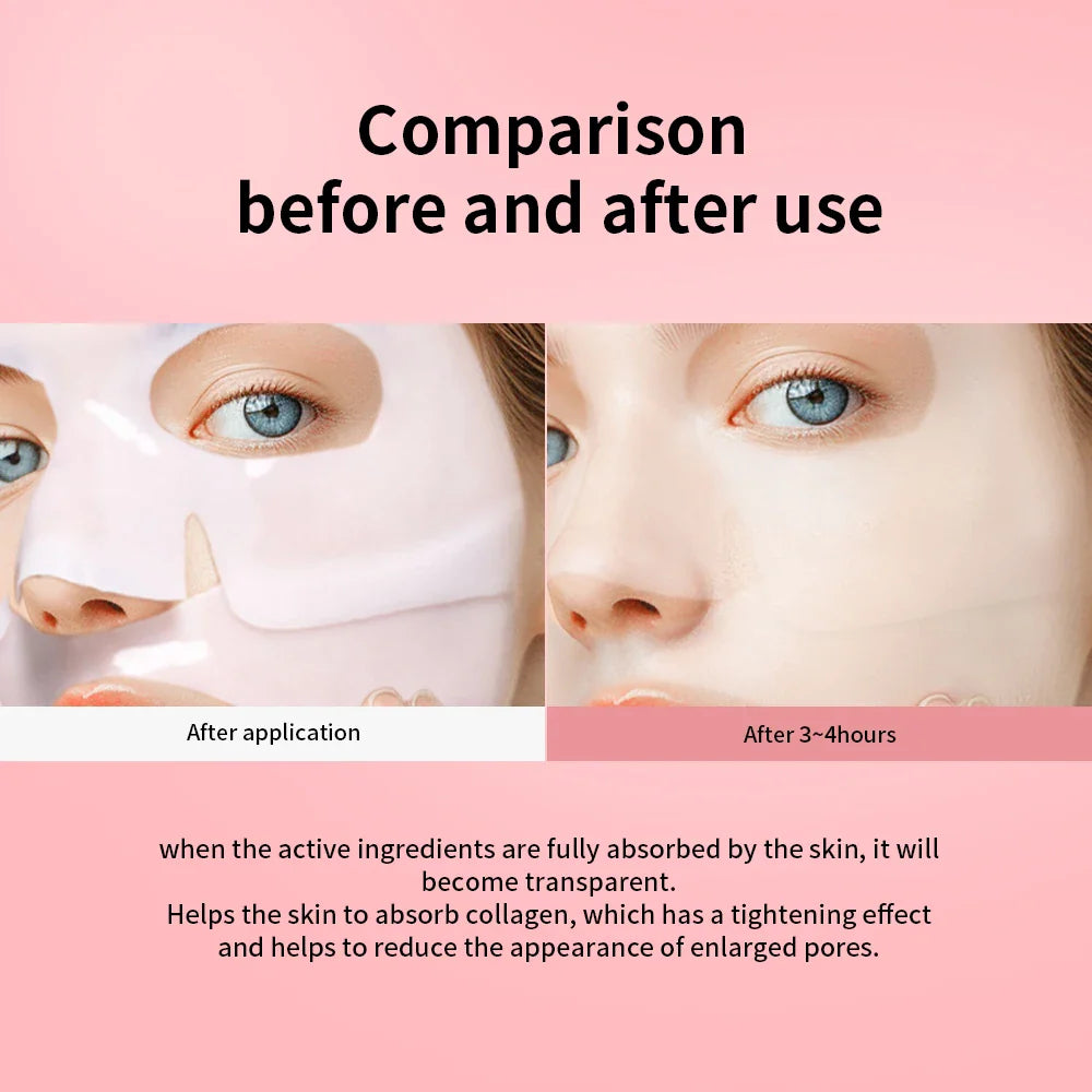 Real Deep Mask Collagen Hydrating Overnight Hydrogel Mask Elasticity Improvement Pore Minimizing