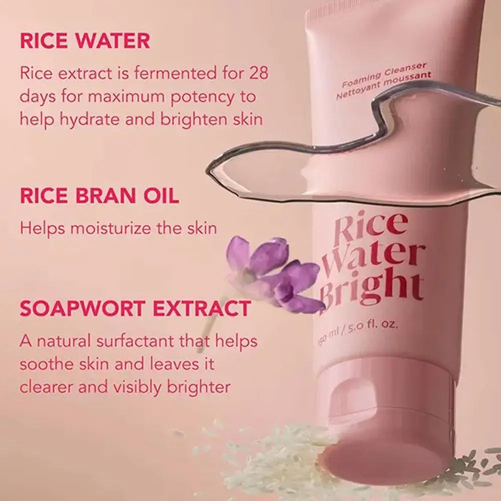 Rice Foaming Face Cleanser – Deep Pore Cleansing, Oil Control & Hydration (150ml)
