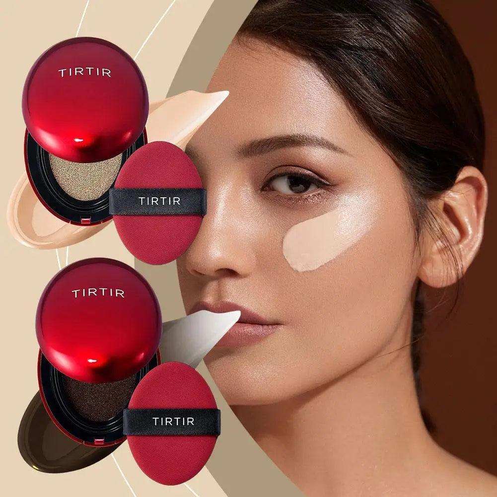 Waterproof Red Cushion Concealer Foundation – Lightweight, Matte, Moisturizing Base