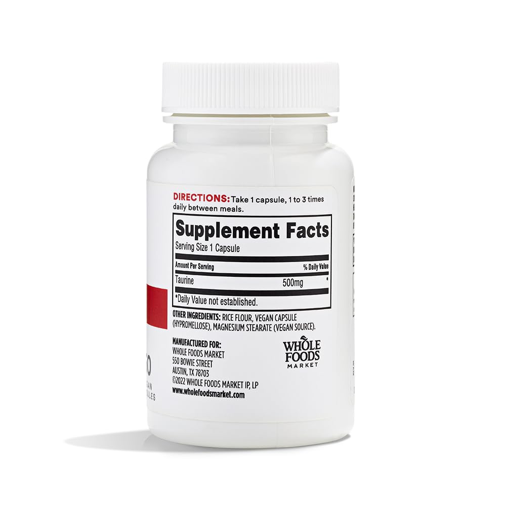 365 by Whole Foods Market, Taurine, 500 Mg, 60 Count