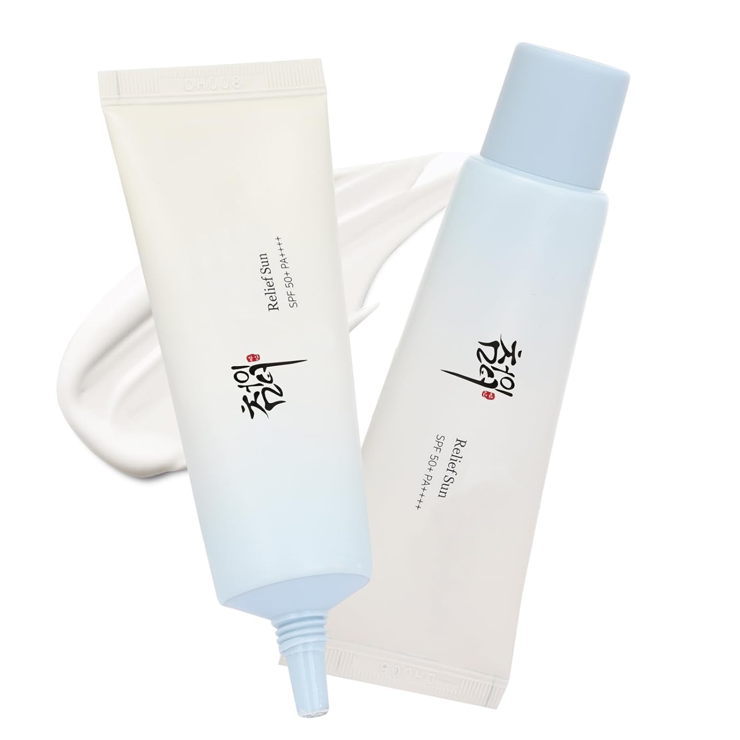 2PCS Relief Sun Organic Sunscreen SPF50+, Sunblock PA++++ Rice and Probiotics,Nourishing Skin Protection,Sun Moisturizing,KoreanSunscreen Skin Care Solution for All Skin Types