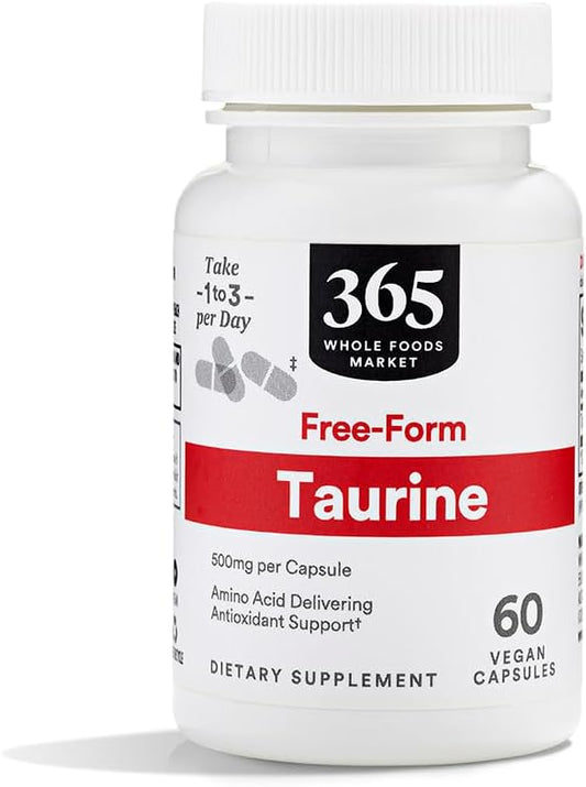 365 by Whole Foods Market, Taurine, 500 Mg, 60 Count