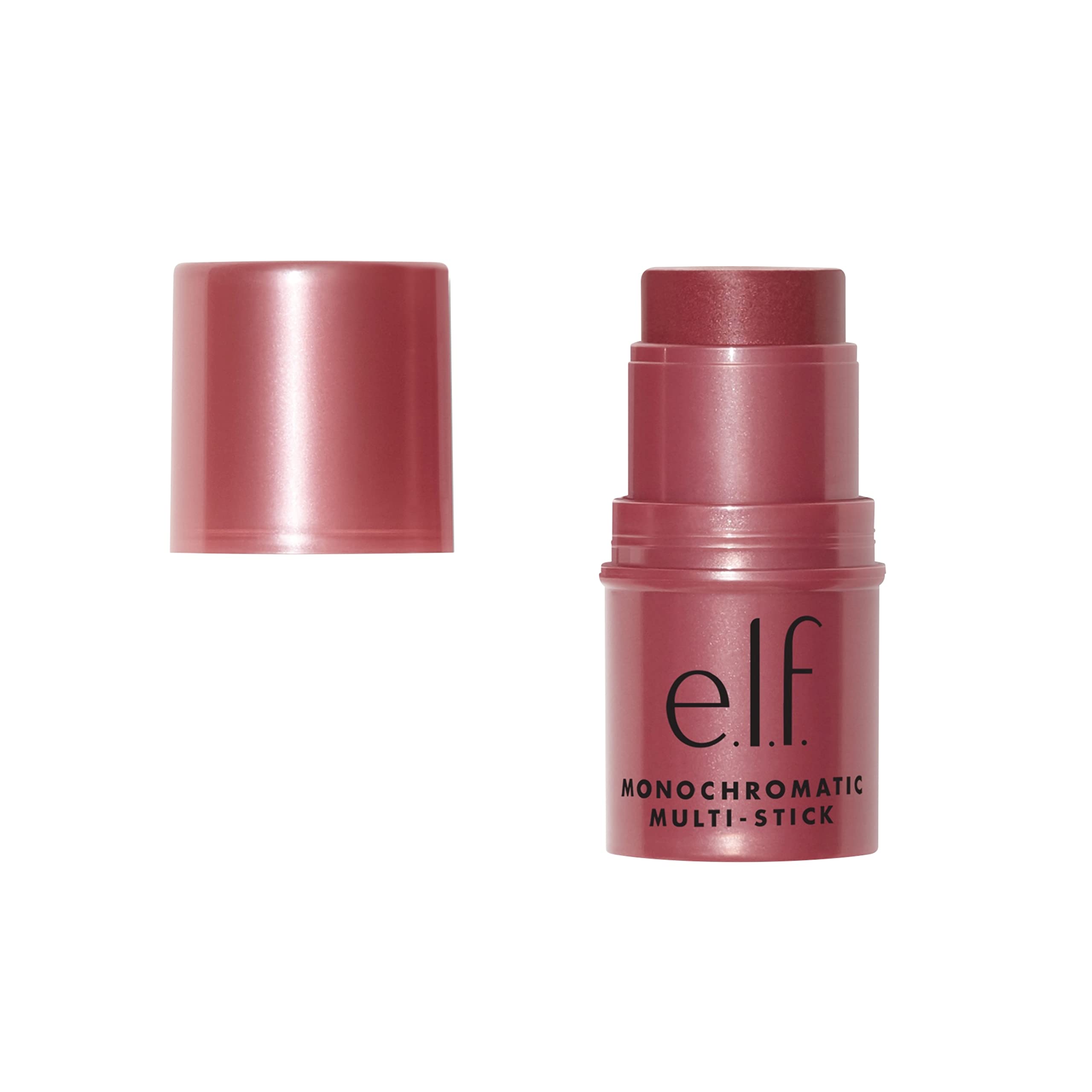 e.l.f. Monochromatic Multi Stick, Luxuriously Creamy & Blendable Color, For Eyes, Lips & Cheeks, Glistening Peach, 0.17 Oz (5g)