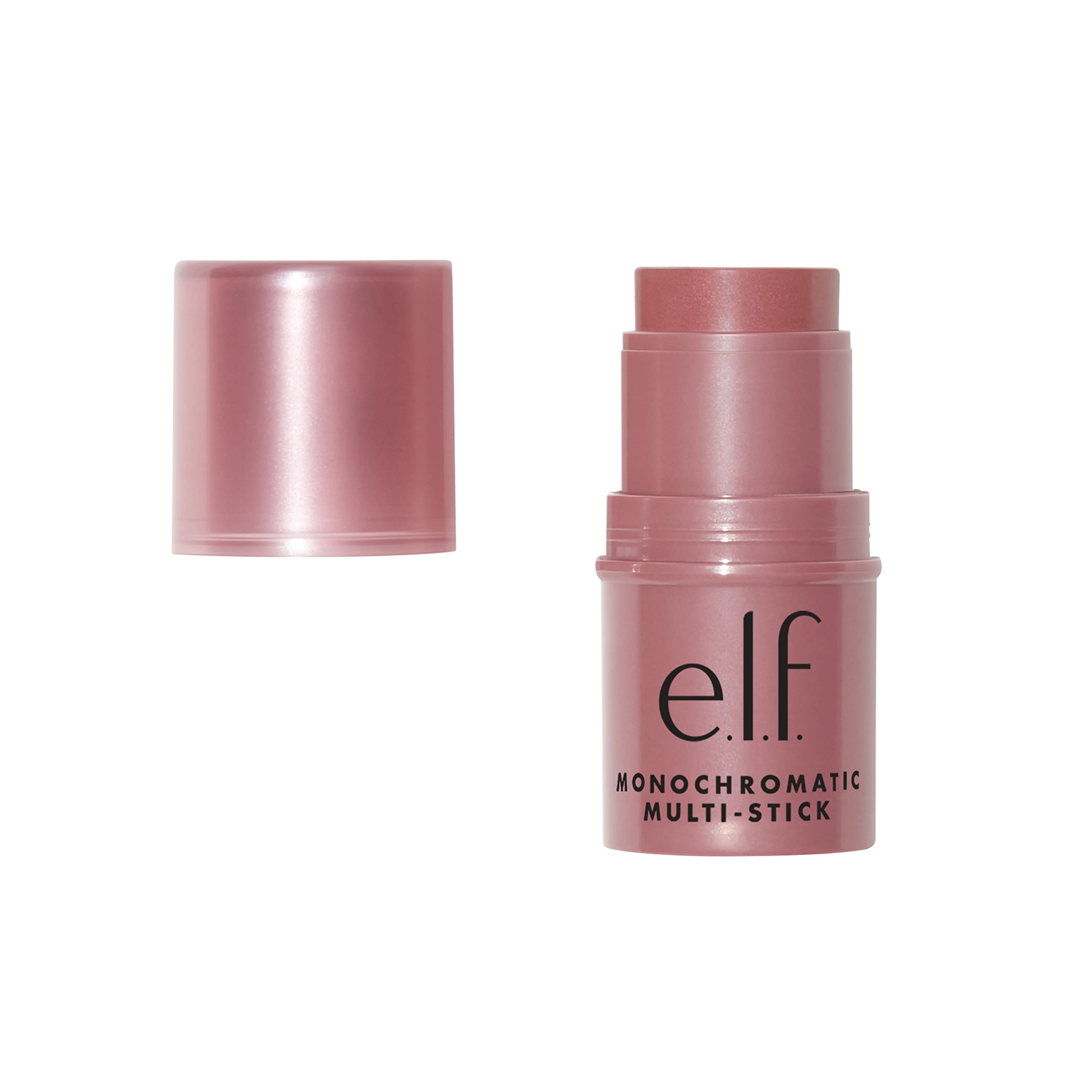 e.l.f. Monochromatic Multi Stick, Luxuriously Creamy & Blendable Color, For Eyes, Lips & Cheeks, Glistening Peach, 0.17 Oz (5g)