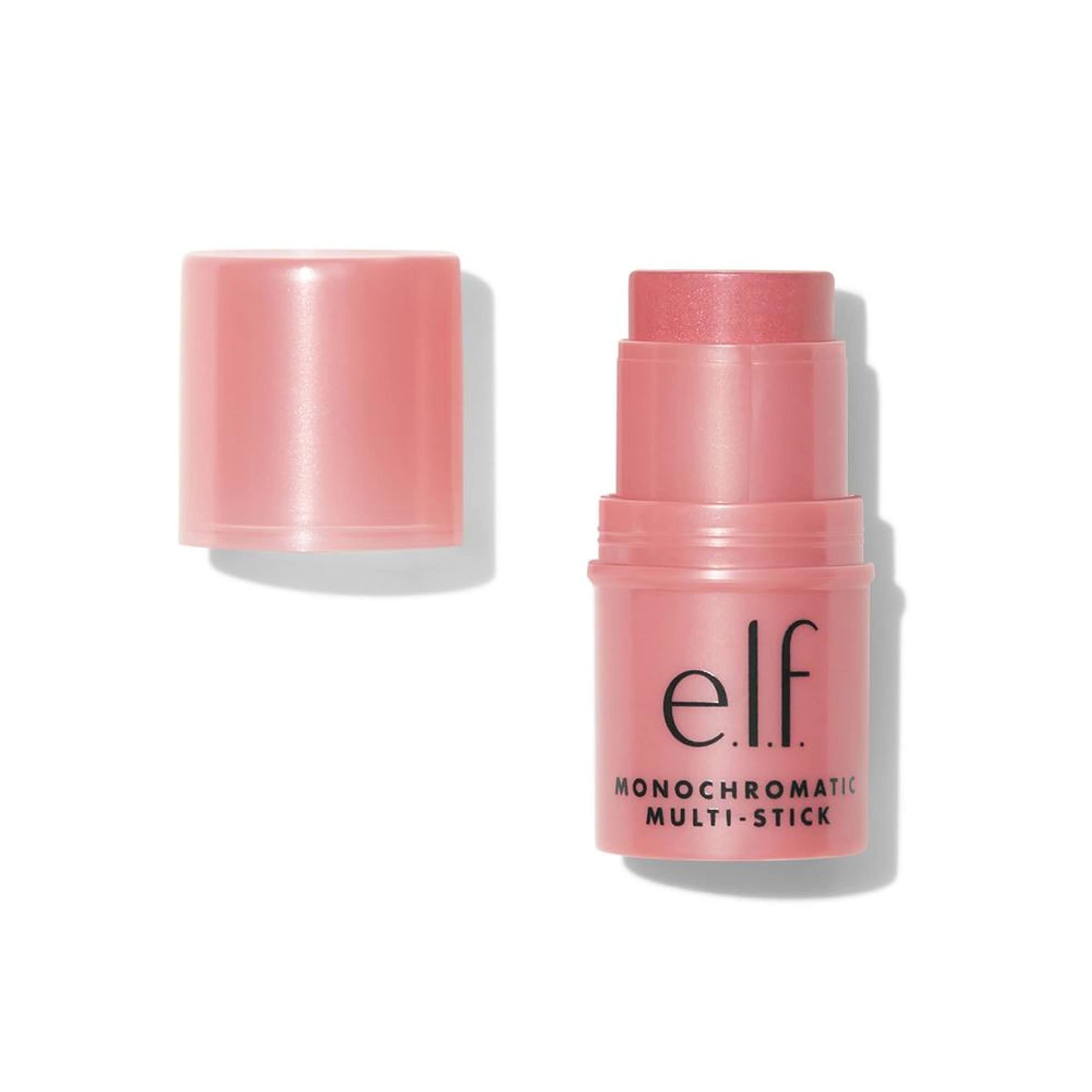 e.l.f. Monochromatic Multi Stick, Luxuriously Creamy & Blendable Color, For Eyes, Lips & Cheeks, Glistening Peach, 0.17 Oz (5g)