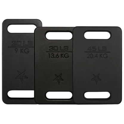 Yes4All Cast Iron Ruck Weight, Weighted Plate for Rucking, Swings, Squat, Strength Training - Multiple Weights: 10LB to 45LB