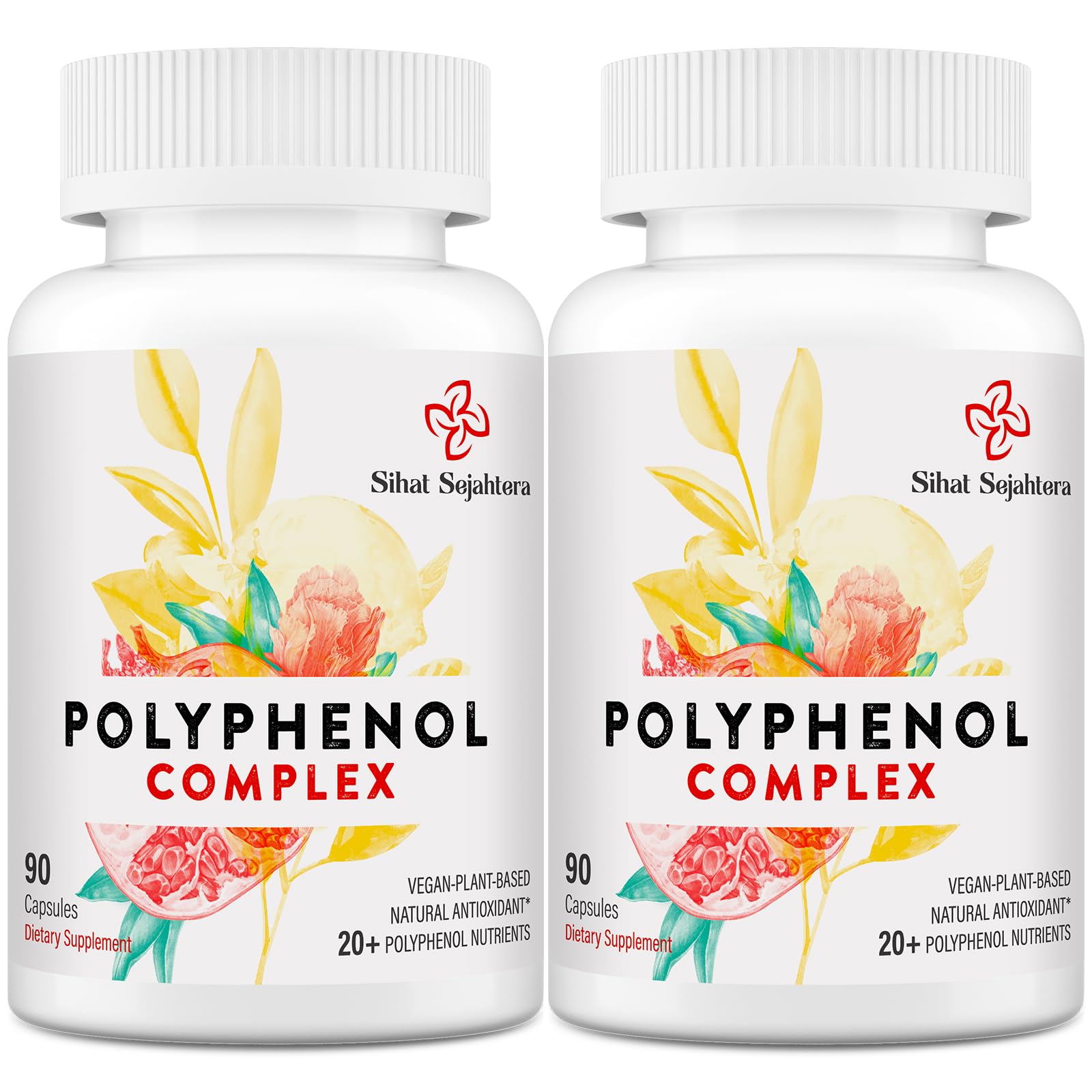 67,500 MG Polyphenols Supplement - Powerful Antioxidants & Polyphenol for Age Defense, Polyphenol Superfood, Quercetin, Resveratrol, Green Tea, Plant-Based & Energy, Immune Support, 90 Capsules
