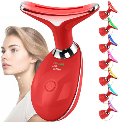 Facial Massager Red-Light-Therapy-for-Face and Neck, Face 𝖲 culpting Wand with 7 Color