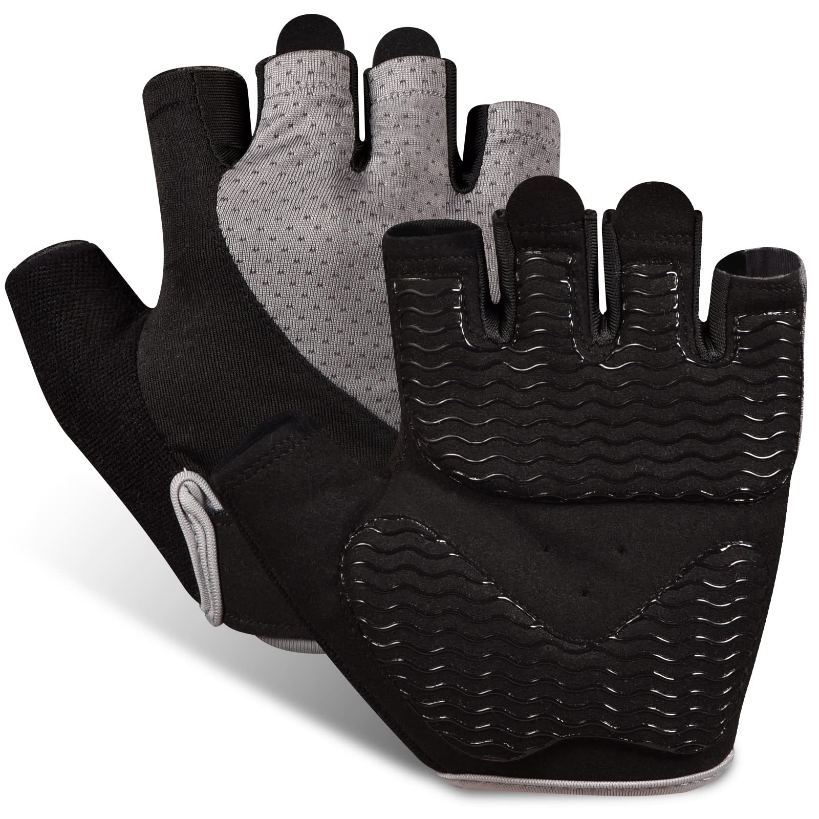 Sunnex Gym Gloves - Fingerless, Breathable Workout Gloves for Weightlifting, Cycling & More