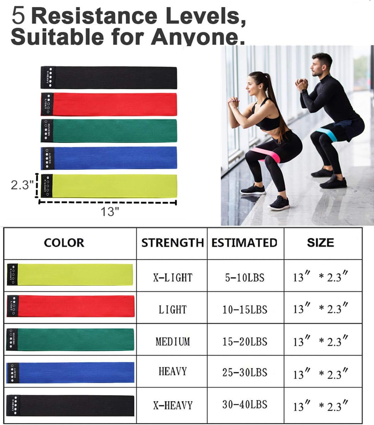 YXILEE Pilates Ring Circle Set - Workout at Home Workout Equipment Women - Booty Bands Stretching Equipment Pilates Mini Exercise Ball for Legs Arms and Thighs