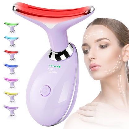Facial Massager Red-Light-Therapy-for-Face and Neck, Face 𝖲 culpting Wand with 7 Color