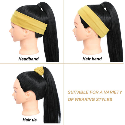9Pcs Headbands for women Non Slip Headband, Soft Elastic Hair Bands for Women's Hair, Fashion Cotton Cloth Stretchy Sweat Bands Headbands for Sports, Makeup, Gym, Running, Yoga, Workout (9Colors-A)