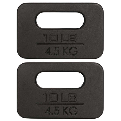 Yes4All Cast Iron Ruck Weight, Weighted Plate for Rucking, Swings, Squat, Strength Training - Multiple Weights: 10LB to 45LB