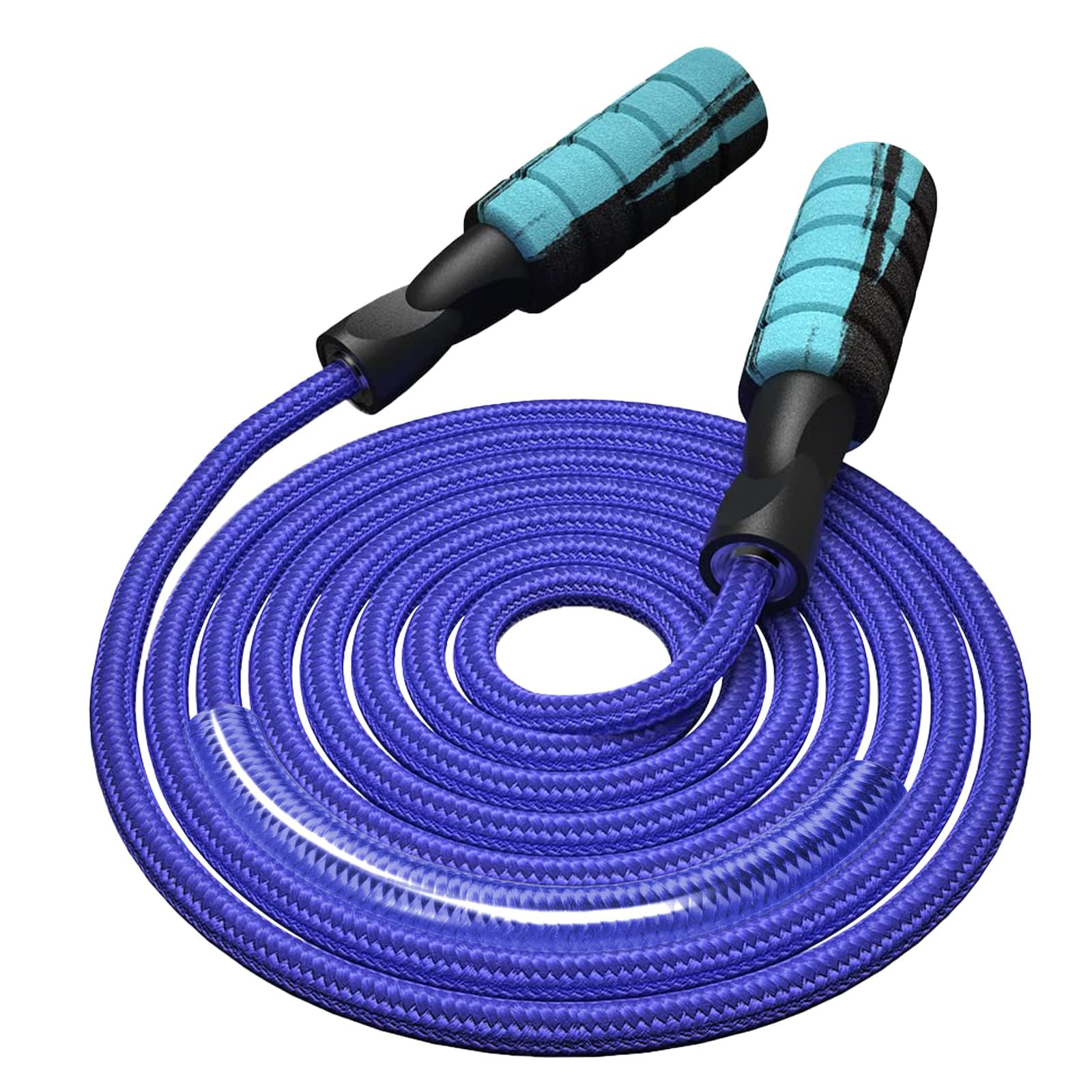 FITMYFAVO Jump Rope Cotton Adjustable Skipping Weighted jumprope for Women，Adult and Children Athletic Fitness Exercise Jumping Rope (Pink)