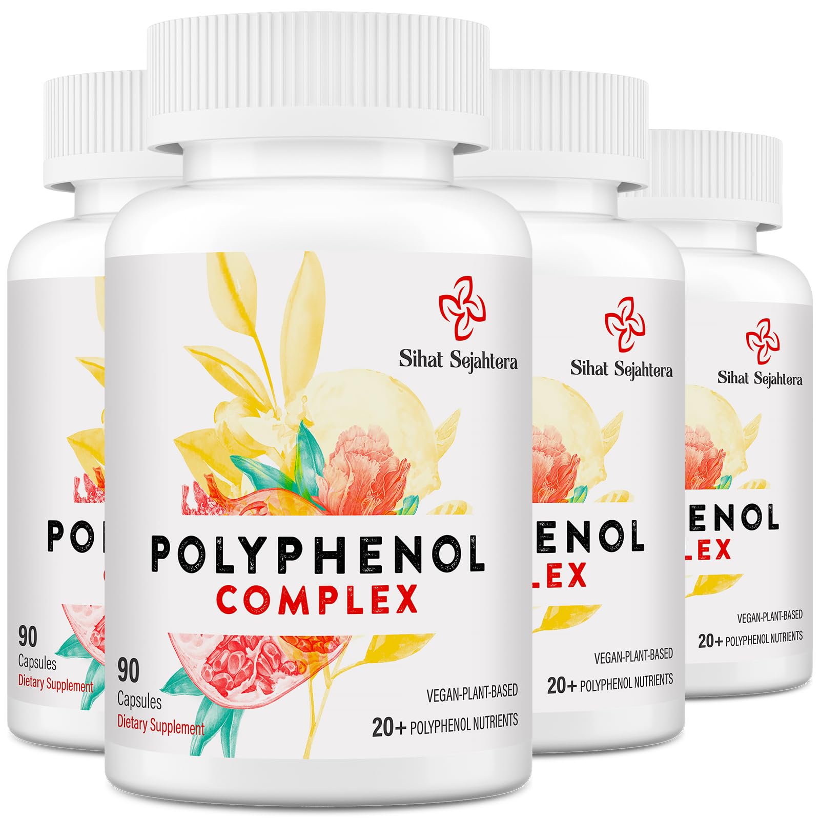 67,500 MG Polyphenols Supplement - Powerful Antioxidants & Polyphenol for Age Defense, Polyphenol Superfood, Quercetin, Resveratrol, Green Tea, Plant-Based & Energy, Immune Support, 90 Capsules