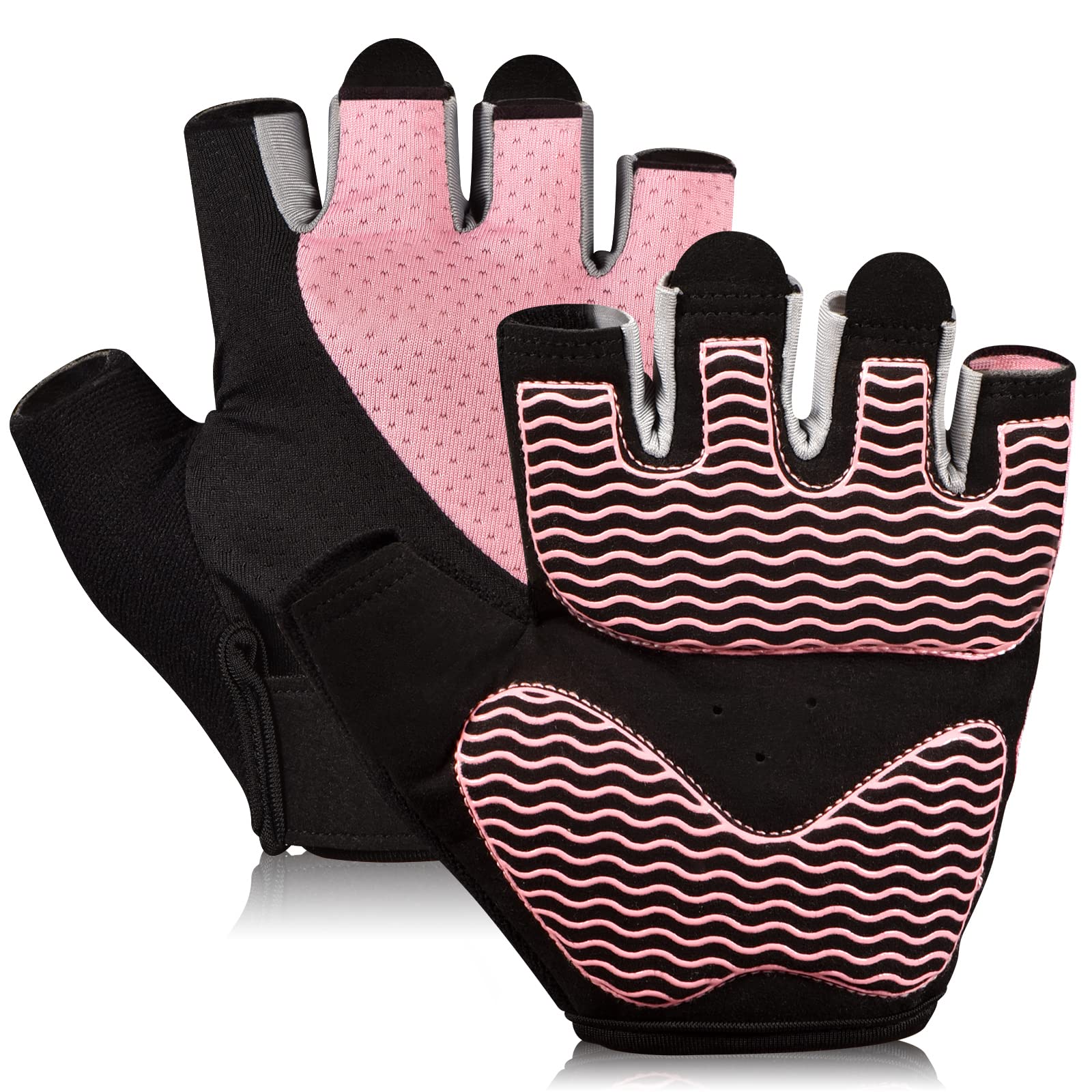 Sunnex Gym Gloves - Fingerless, Breathable Workout Gloves for Weightlifting, Cycling & More