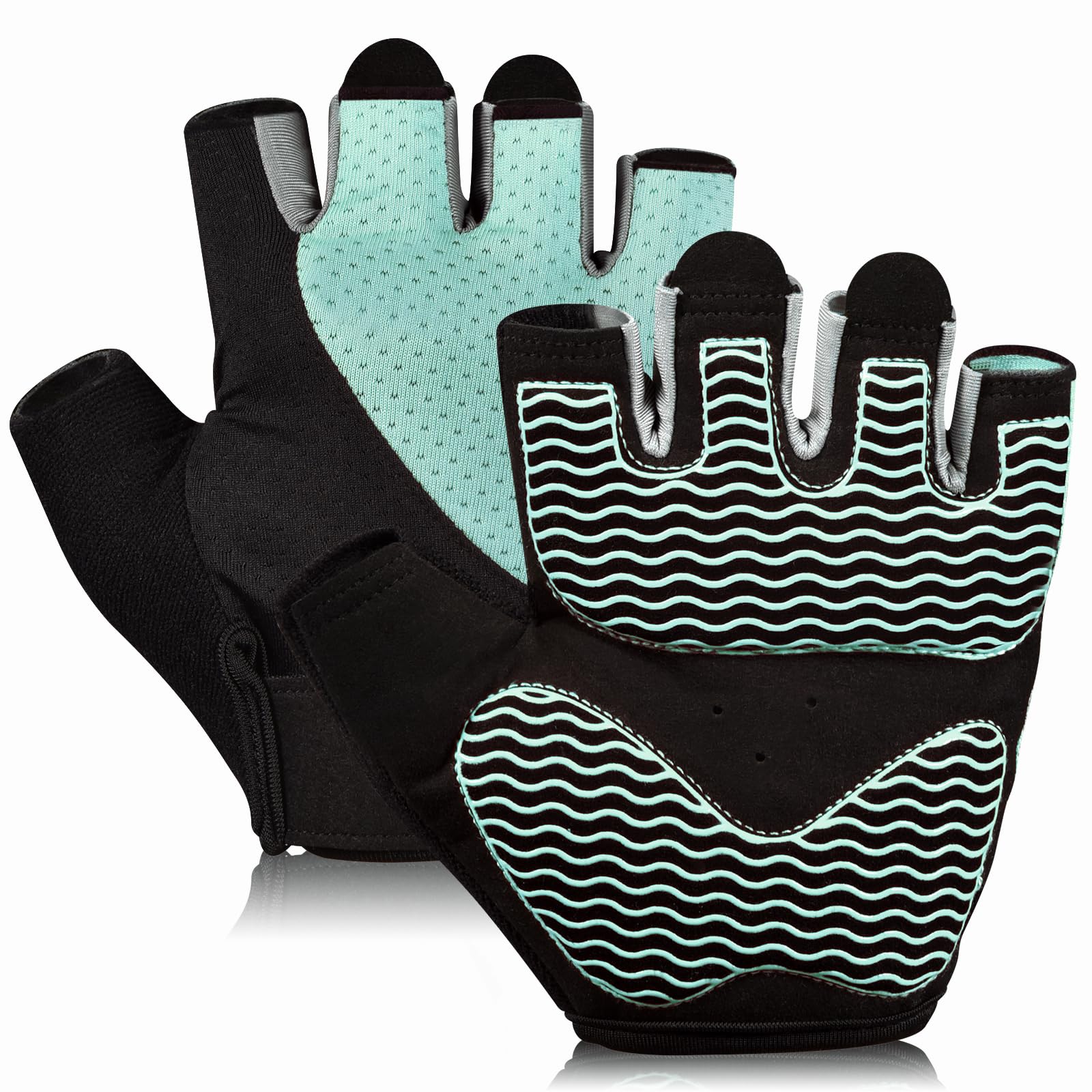 Sunnex Gym Gloves - Fingerless, Breathable Workout Gloves for Weightlifting, Cycling & More