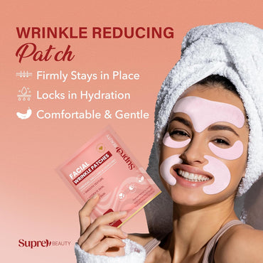Facial Wrinkle Patches for Anti-Wrinkle: Smile Line Patches Under Eye and Forehead 3 in 1 Set - Overnight Easy Stay with Peptide Collagen 60 PCS