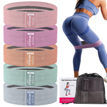 Booty Bands Set, Resistance Bands for Working Out, Exercise Bands for Women and Men Legs and Butt, Stretch Bands for Pilates, Yoga Starter Set