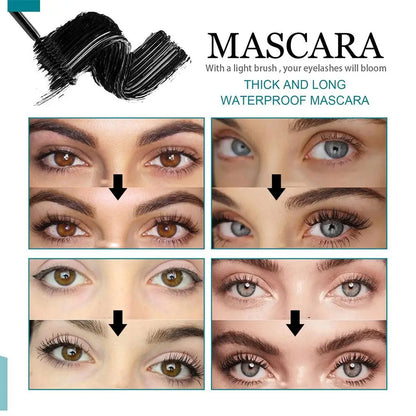 Waterproof Curling & Volumizing Mascara – Extra Length & Natural Black Lash Extension