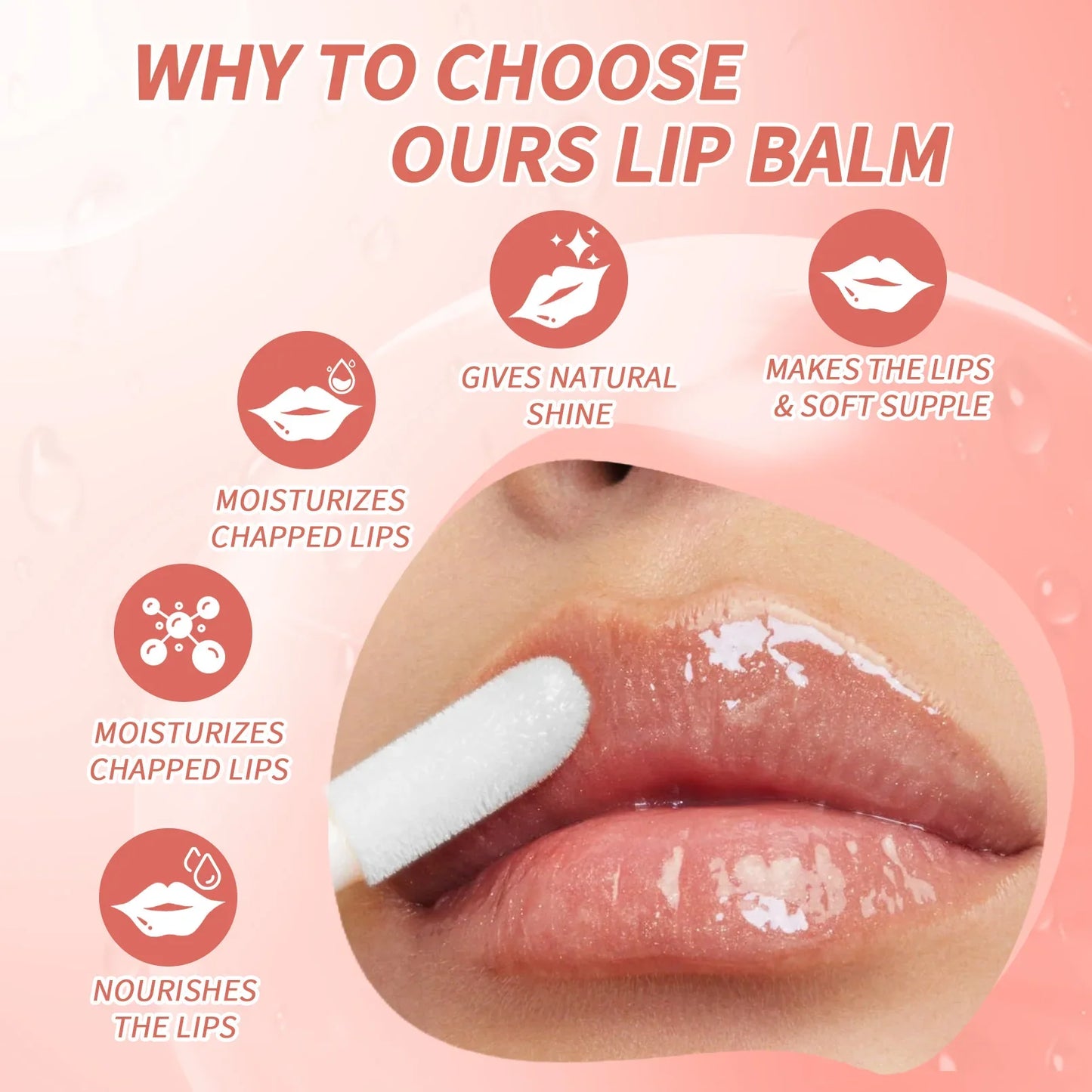 Moisturizing Lip Oil Gloss – Long-Lasting Jelly Tint for Shiny, Hydrated Lips