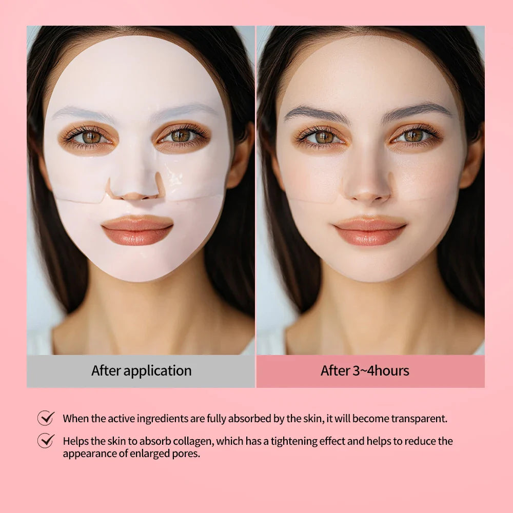 Real Deep Mask Collagen Hydrating Overnight Hydrogel Mask Elasticity Improvement  Pore Minimizing