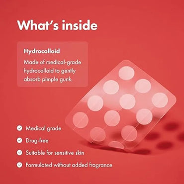 Hydrocolloid Pimple Patches for Face & Whiteheads – Night Healing Dots