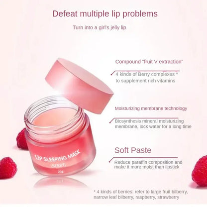 Strawberry Lip Sleep Mask – Deep Moisturizing Night Lip Care