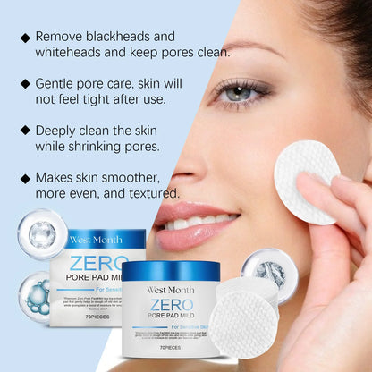 Salicylic Acid Exfoliating Cotton Pads – Moisturizing & Pore-Refining Facial Wipes for Smoother-Looking Skin