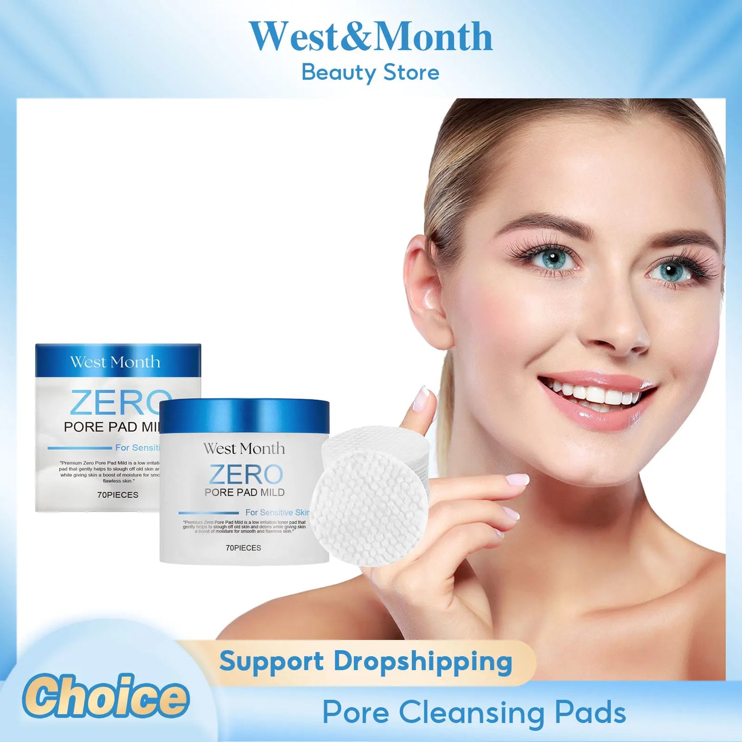 Salicylic Acid Exfoliating Cotton Pads – Moisturizing & Pore-Refining Facial Wipes for Smoother-Looking Skin
