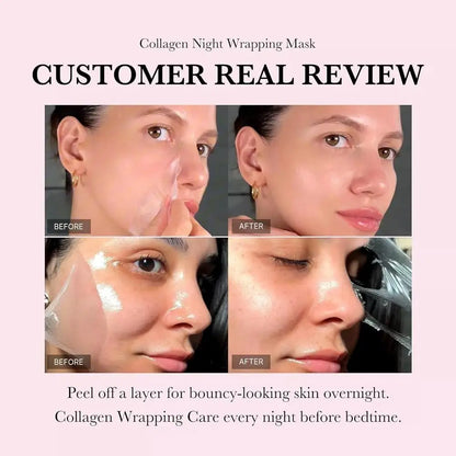 Collagen Overnight Peel-Off Mask 75ml – Deep Hydration  Korean Night Cream
