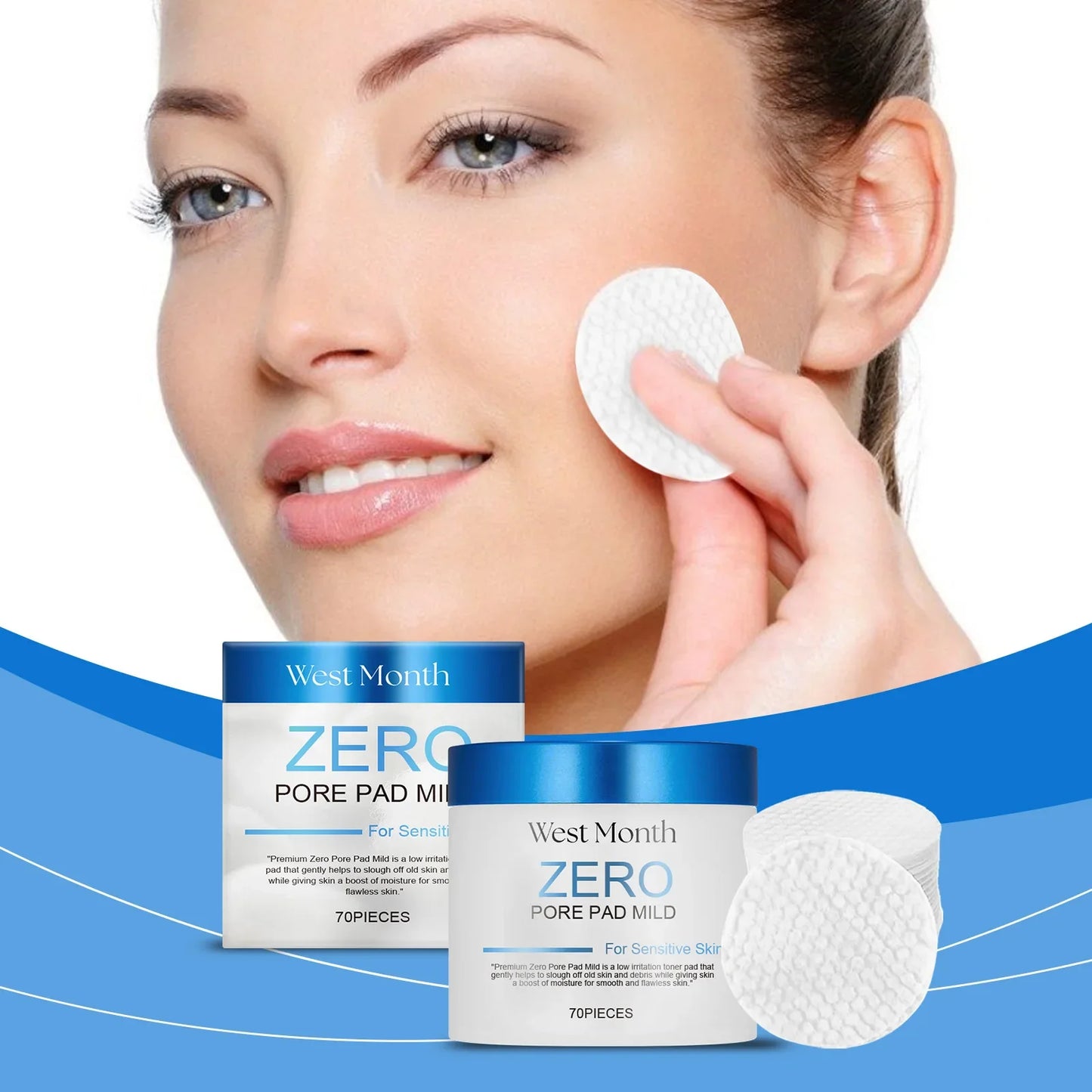 Salicylic Acid Exfoliating Cotton Pads – Moisturizing & Pore-Refining Facial Wipes for Smoother-Looking Skin